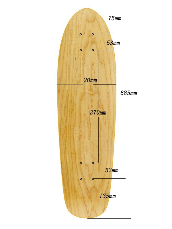 Skateboard Complete Deck - لوح تزلج للأطفال من خشب القيقب