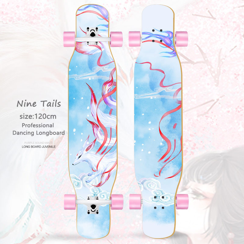 لوح تزلج نسائي طويل للرقص 110/ - مراجعة Skateboard Complete Deck وسعره